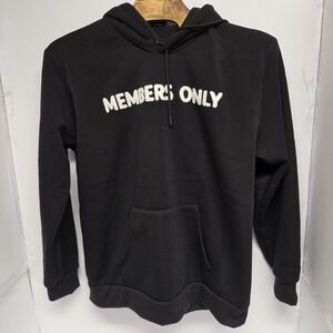 Members Only Black Hoodie Pullover Cotton Drawstrings XXXL
